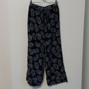 Navy Blue Pattern Pants